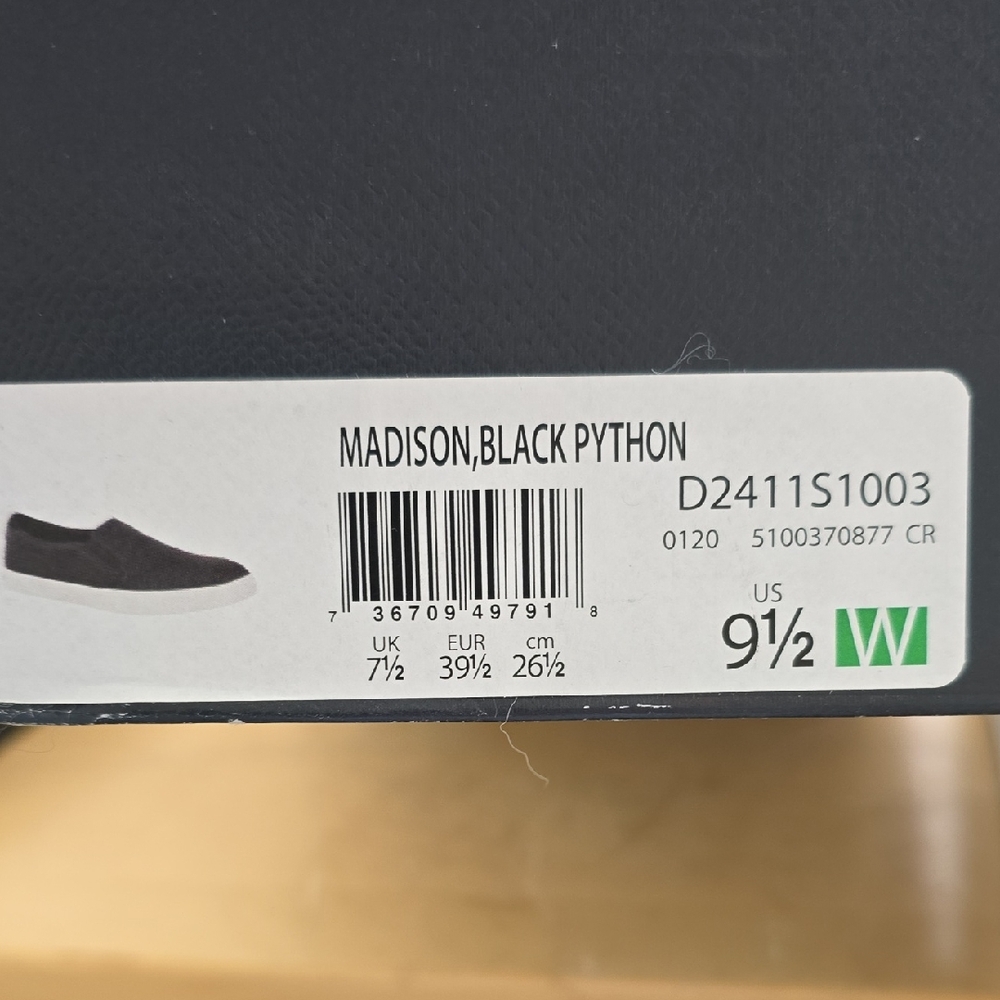 Madison Women's Black Python Slip-Ons - image 1